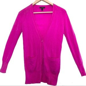 🌈 6/$60, JCrew Cardigan, 100% Merino Wool, Pink Raspberry, Size XXS